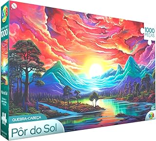 GGB Plast Quebra Cabeça Puzzle 1000 Peças Pôr do Sol