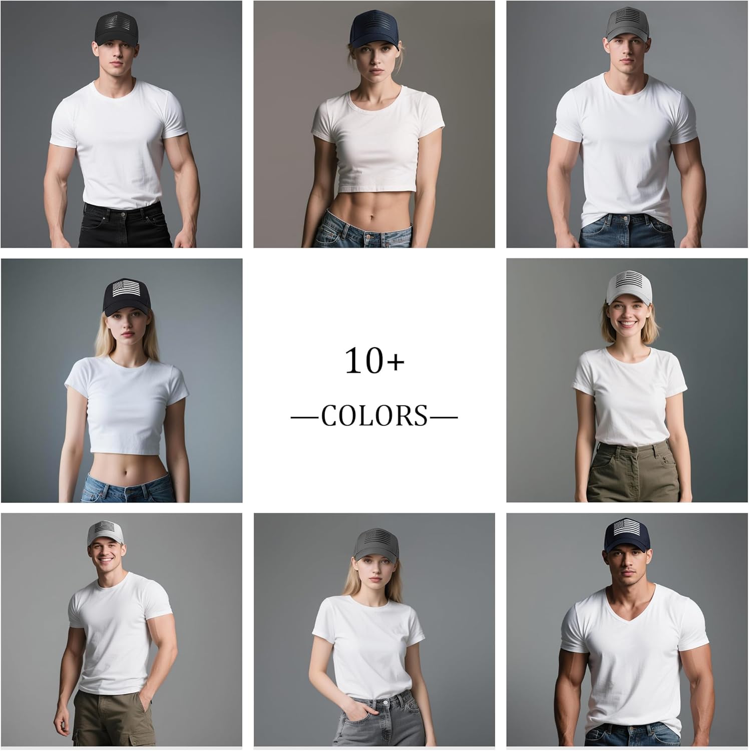 IIN American Flag Mesh Baseball Cap, Patriotic Trucker Hat for Men Women, Quick-Dry Breathable Design, Adjustable Snapback - Image 7