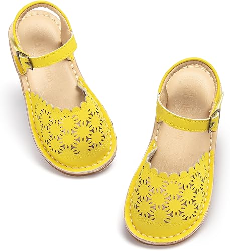 THEE BRON Sandalias cómodas para niñas, zapatos para niños, sandalias rellenas