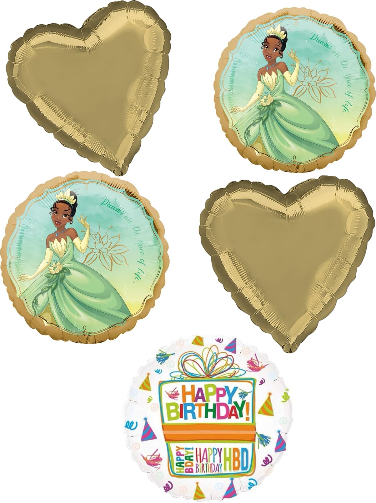 Tiana Birthday Party Supplies Princess Balloon Bouquet Decorations