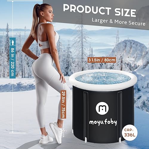Miniatura 3 de Bañera de hielo para atletas, bañera de inmersión fría para bañera inflable al aire libre, bañera plegable para baño caliente, baño de hielo, bañera