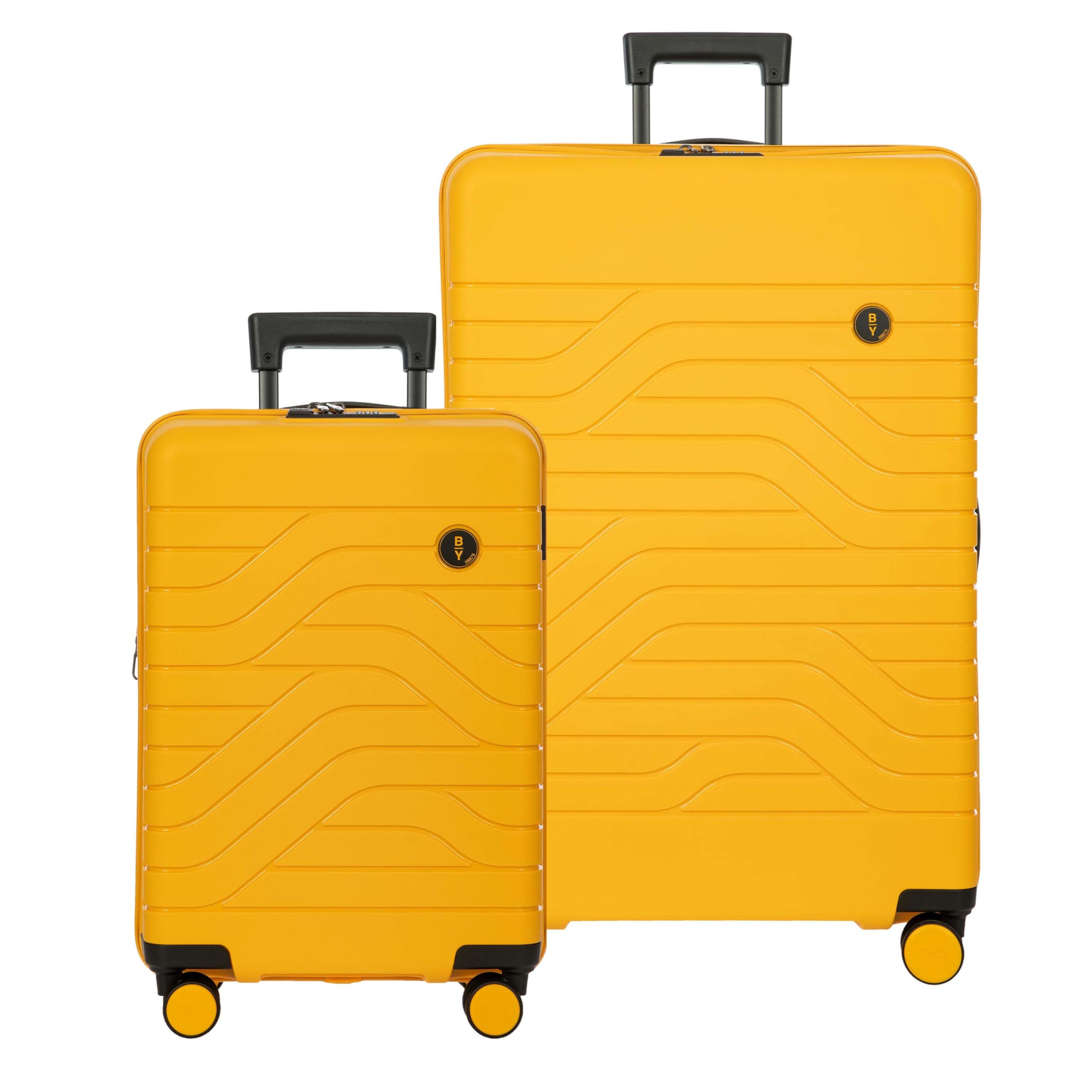Bric's B|Y Ulisse Set of 2 Spinners - Lightweight Hardside 21" Expandable Carry on Spinner and 30" Expandable Check in Spinner - Mango