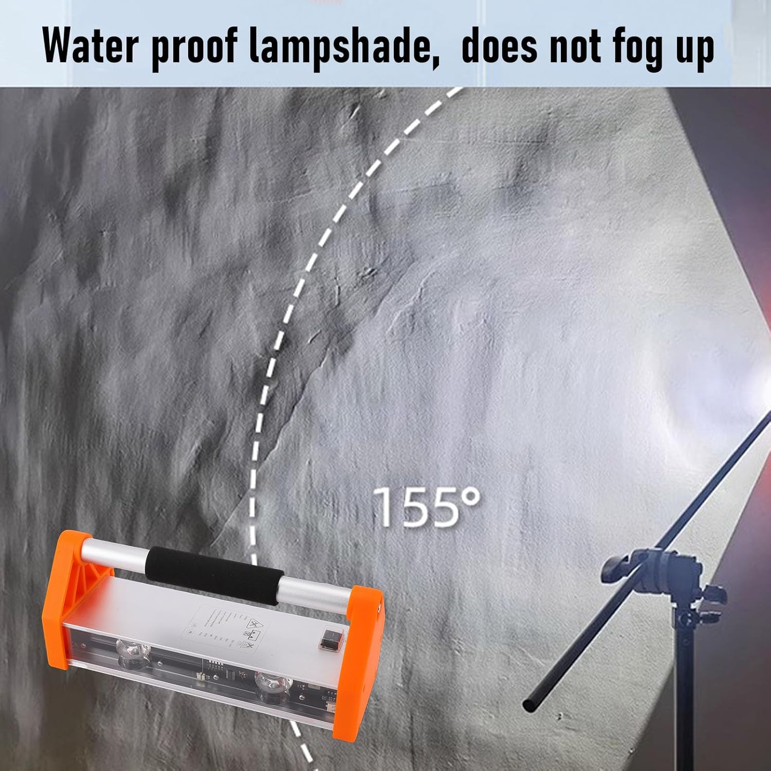 Walfront Wall Polishing Lamp, 26W 2200LM Wide Angle LED Light for Wall Sanding and Painting with 120x5 Degree Illumination for Decoration and Tile Floor Inspection (US Plug 100‑240V)