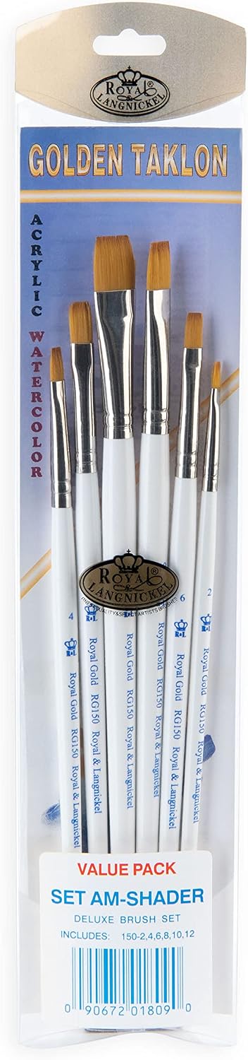 Royal Gold Royal & Langnickel Shader Artist Brush Set, 6-piece