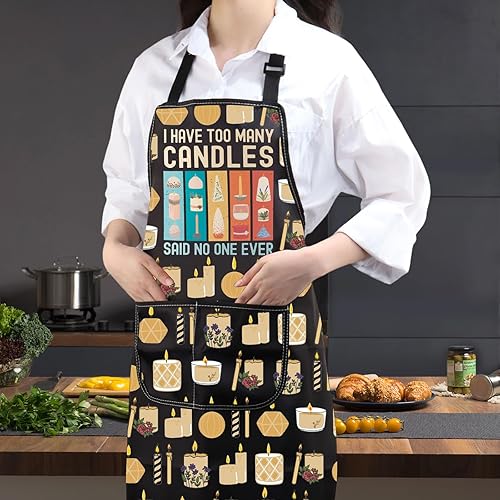 Miniatura 6 de JXGZSO Delantal de cocina para velas, regalos para amantes de las velas, regalo para velas, delantal de trabajo, vela, regalo para artesanos