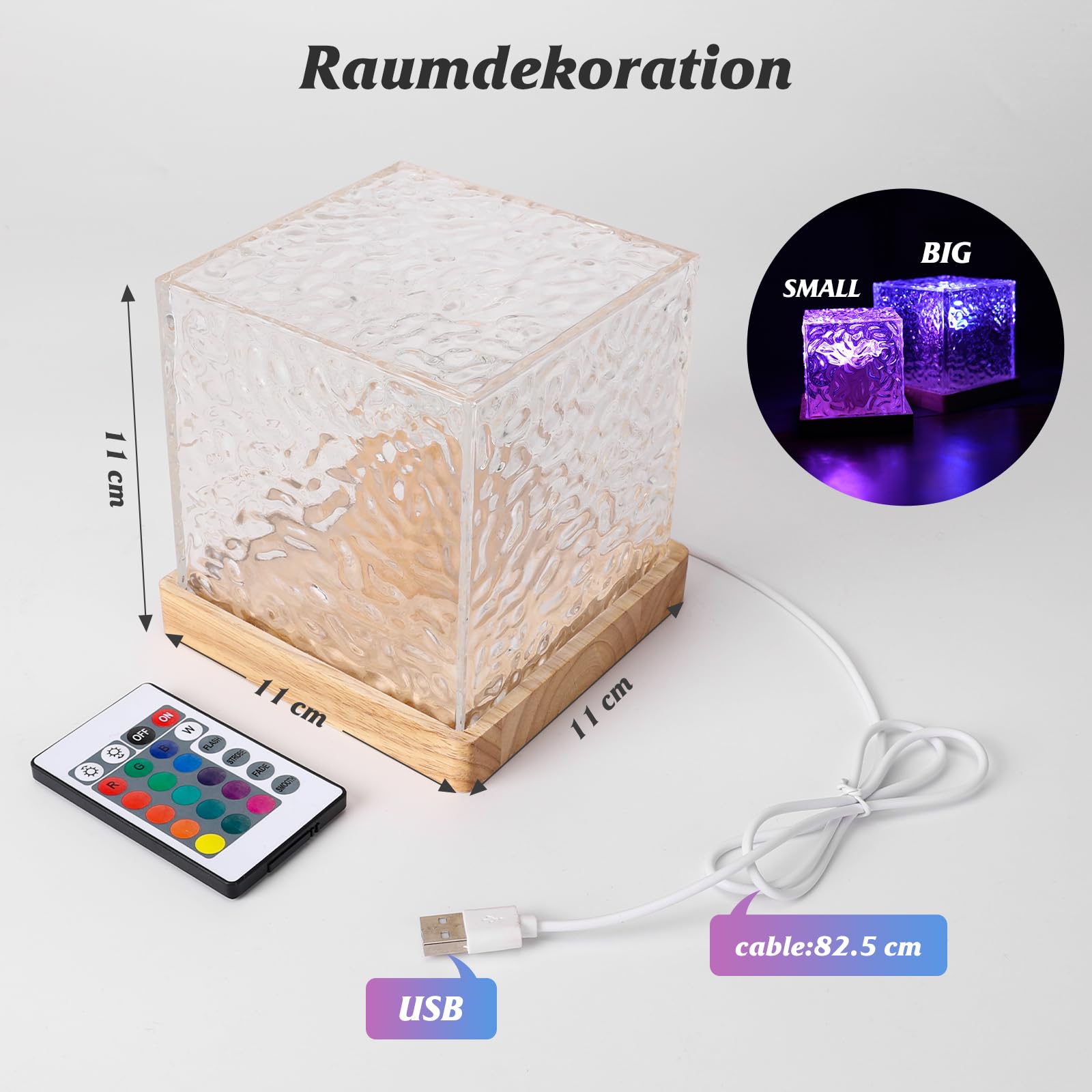Ocean Lamp LED Proiettore Cielo Stellato Creativo Aurora Lampada 16 Colori 30 Effetti di Illuminazione con Telecomando per Camera Decorazione Onda Lamp Adulti Bambini Regalo Festa
