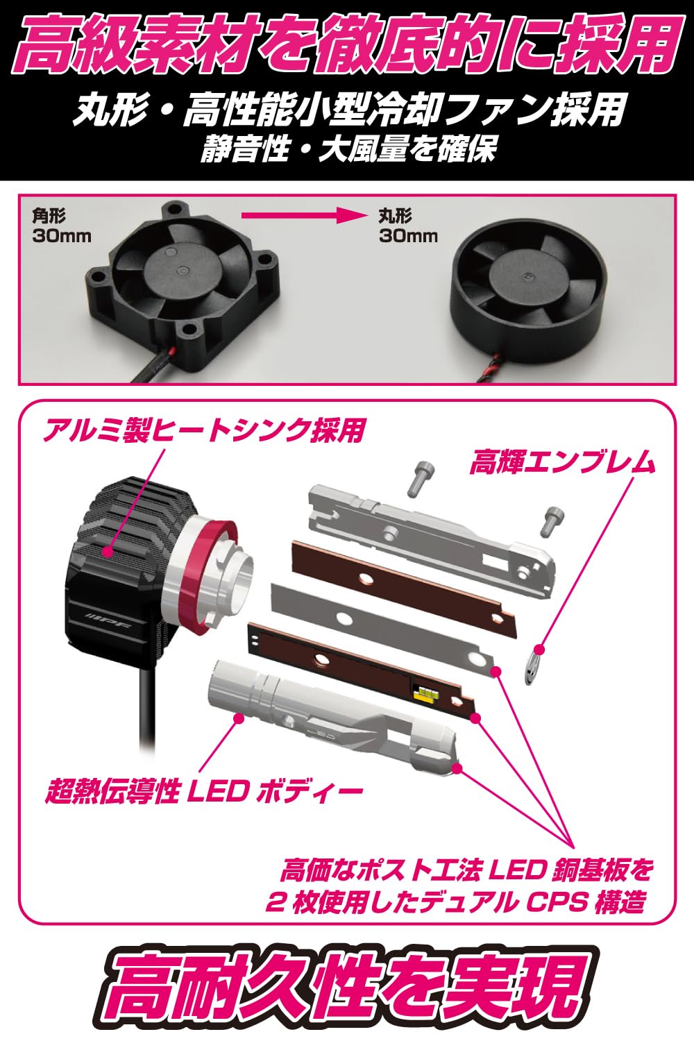 Amazon | M's Basic by IPF ヘッドライト LED 車用 H11 4600lm 2色切替