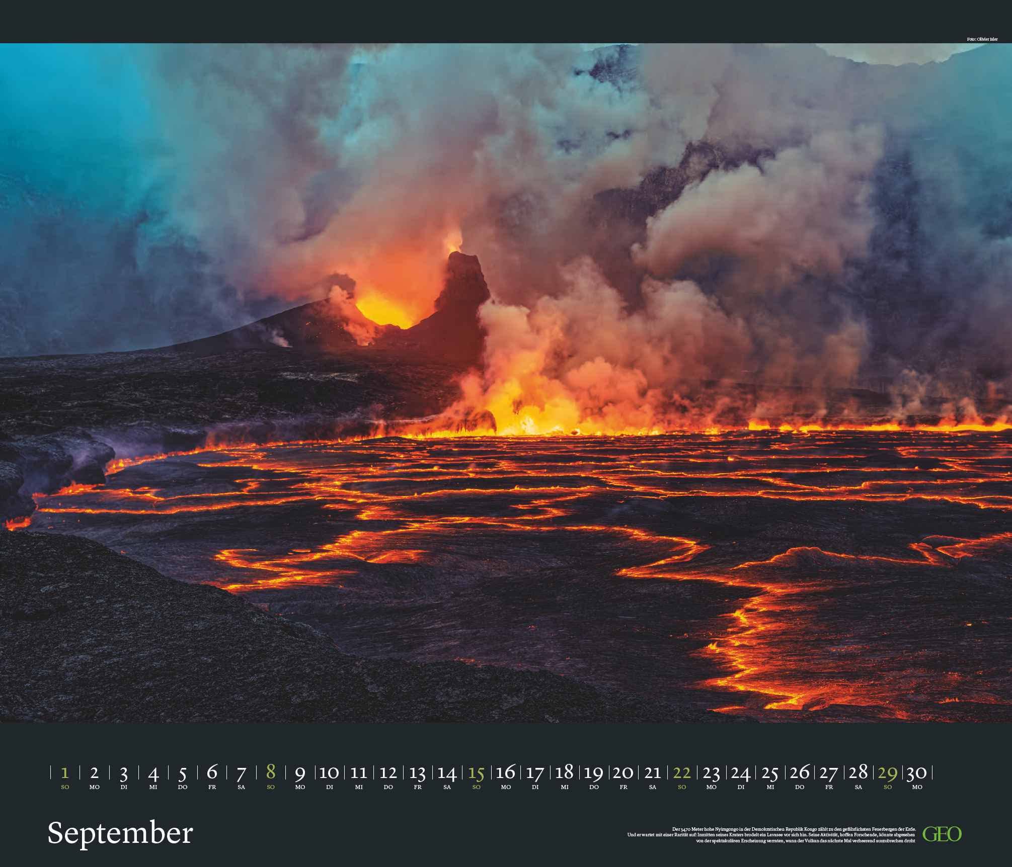 GEO Edition: Kräfte der Natur 2024 - Wand-Kalender - Poster-Kalender - 70x60, Mittel