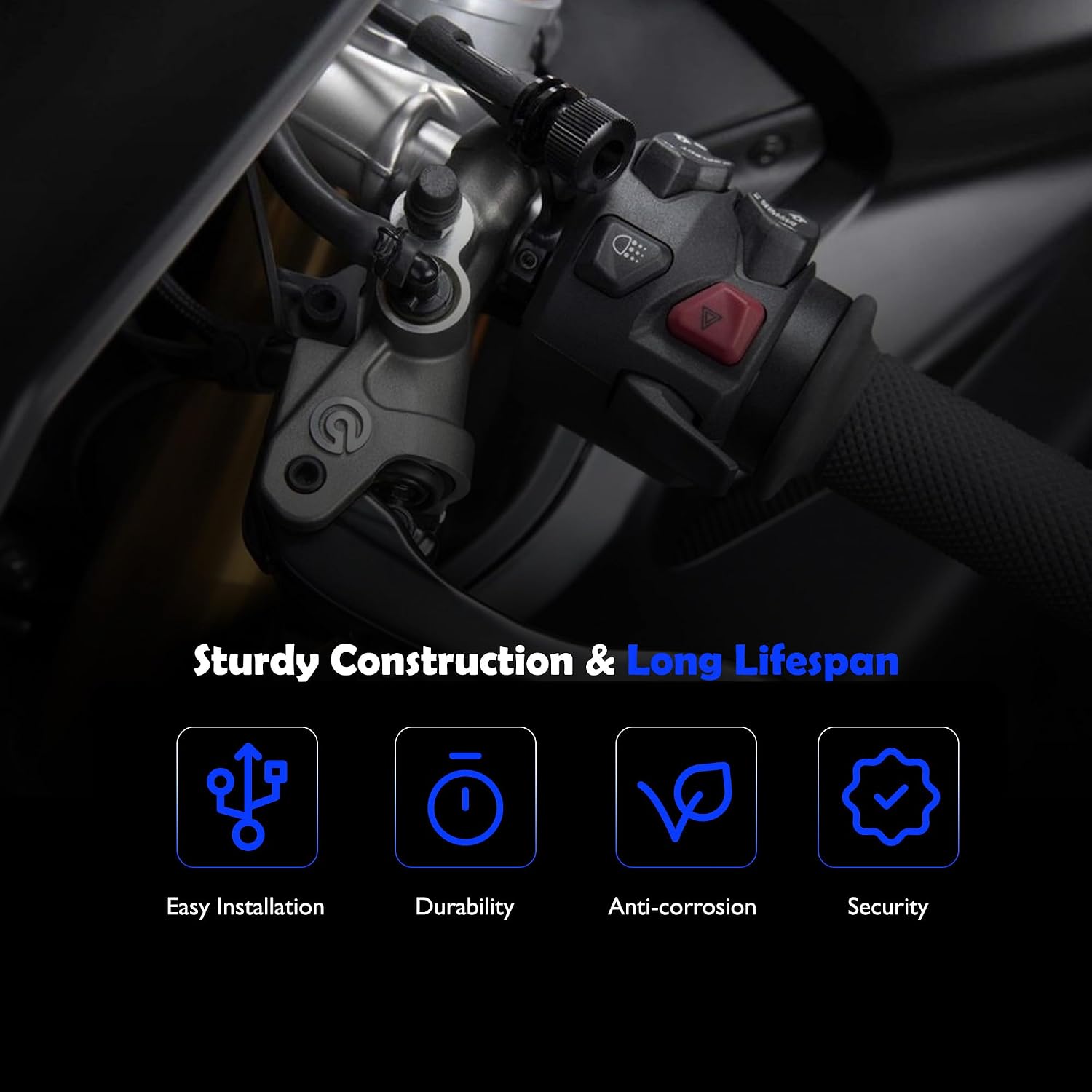 7/8" 22mm Motorcycle Switches Motorbike Horn Button Turn Electric Fog Lamp Light Start Handlebar Controller Switch OXCBKGLM005