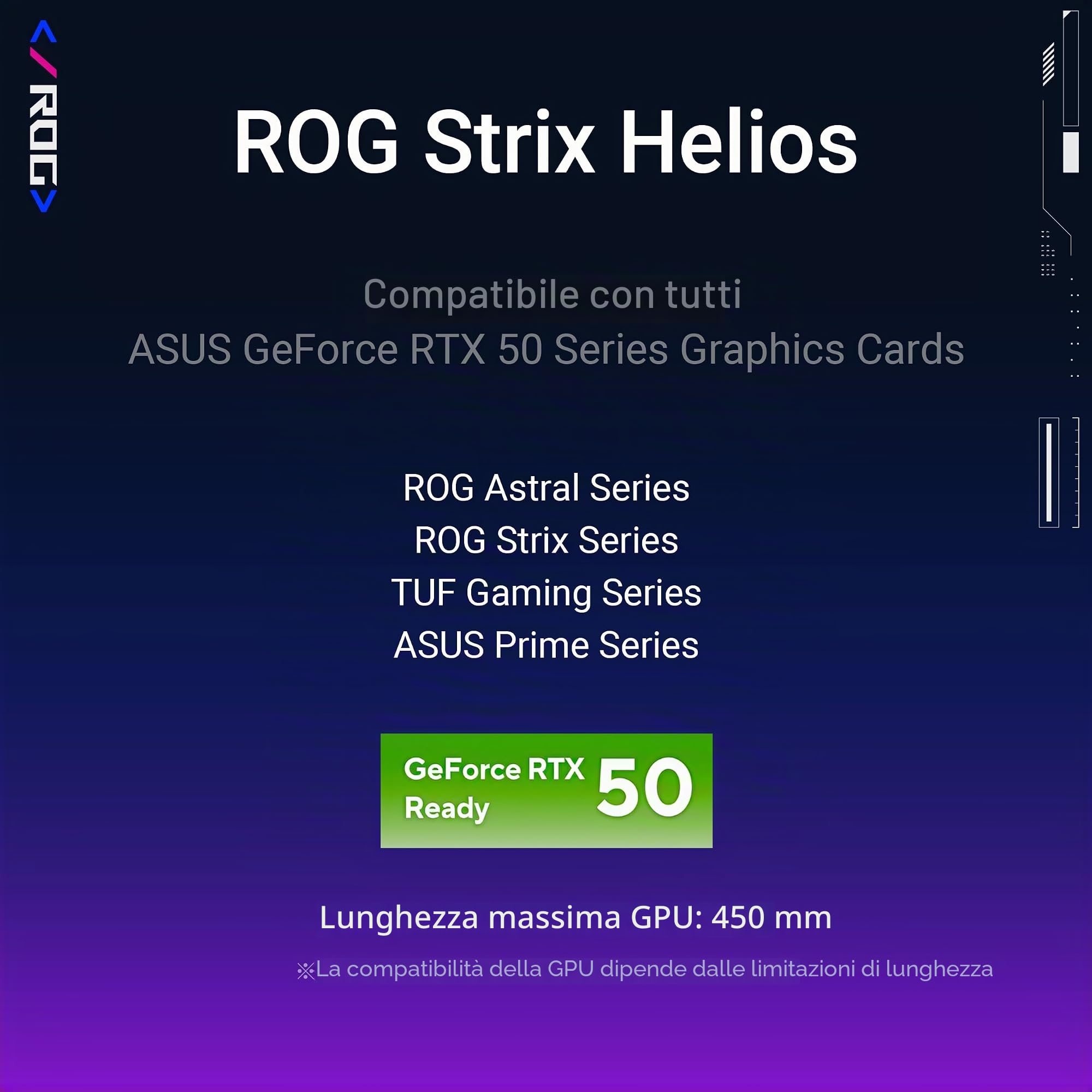 Asus ROG Strix Helios GX601 RGB Mid-Tower Case per schede madri fino a EATX con pannello frontale USB 3.1, vetro temperato fumé, struttura in alluminio spazzolato e acciaio e quattro ventole, nero
