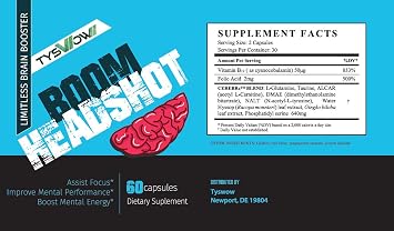 Limitless Brain Booster - Boom Headshot - Improve Your Game - L-Carnitine - Cranial Mastermind Pills - Focus & Intelligence Rx Free Pills - Support and Boost Your IQ Genex & Reaction time