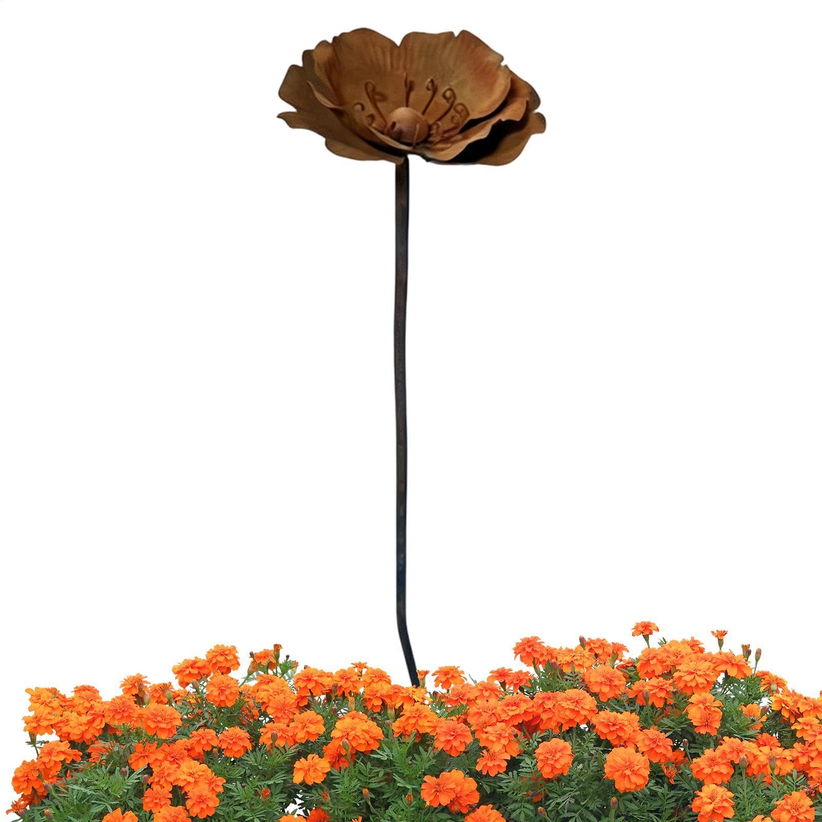 Piquets de Jardin en métal résistant aux intempéries décor rouillé pour cour arrière