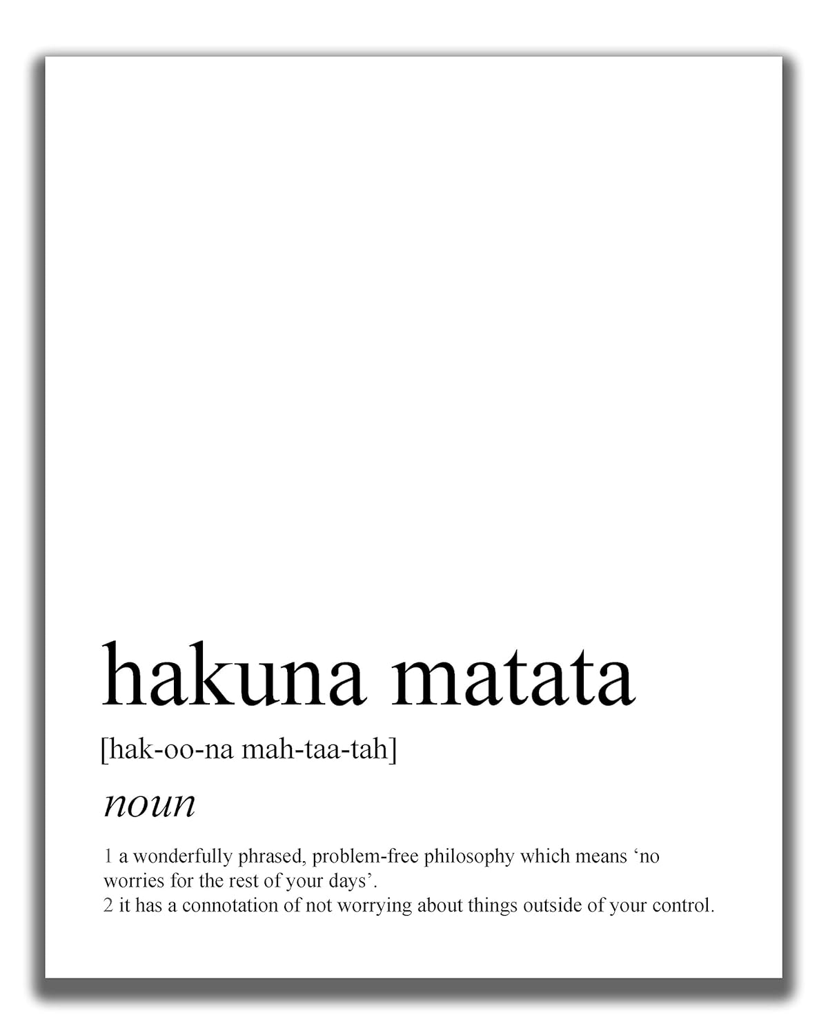 Positive Wall Art 8x10" UNFRAMED Print Inspirational