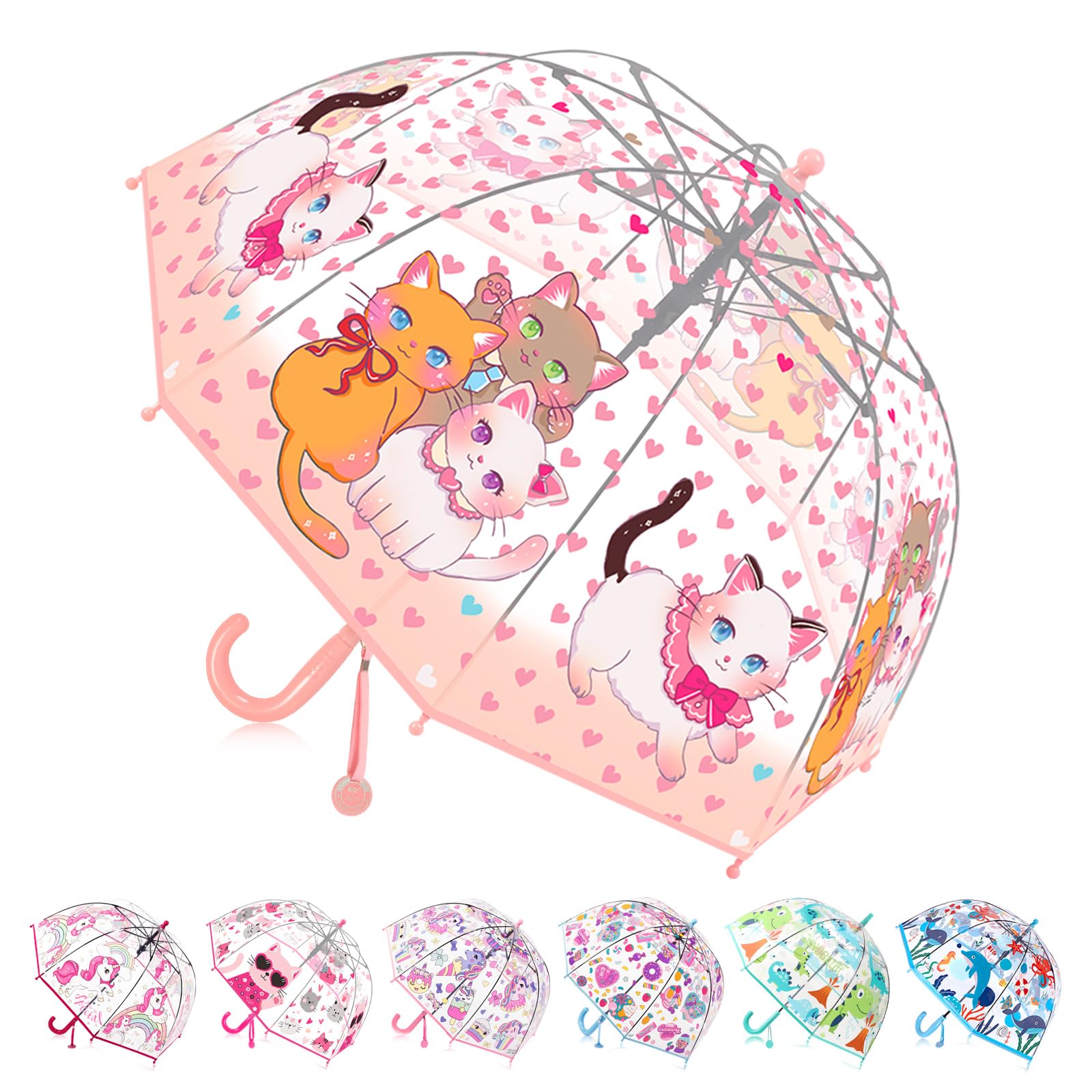 Kids Clear Bubble Umbrella for Girls & Boys
