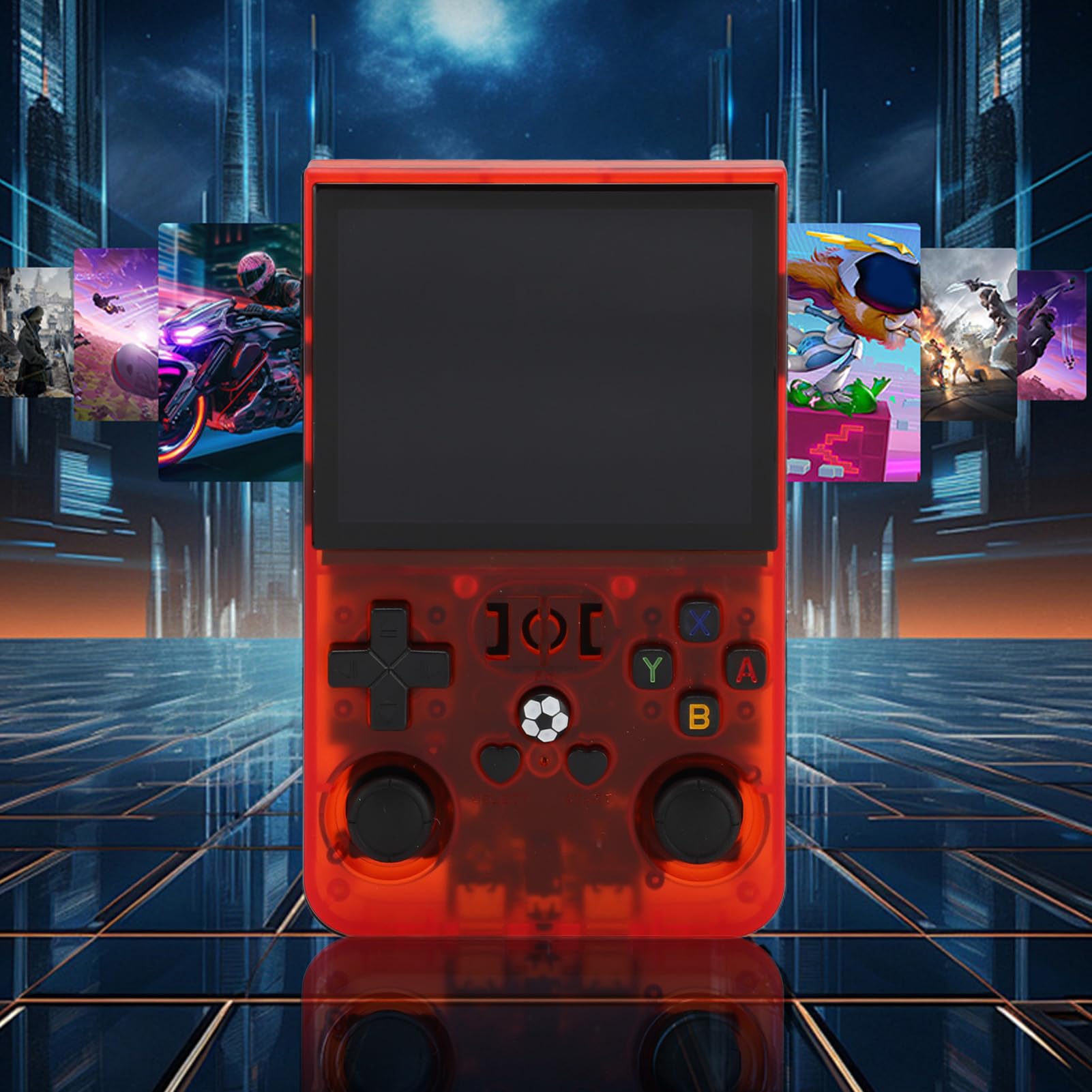 Handheld Retro Game Console, 4000 MAh Bateria, 3,5 -calowy Ekran IPS, Układ RK3326, Podwójne Joysticks, z Przyciskami L / R, małą kartę Pamięci do Przechowywania (128GB)