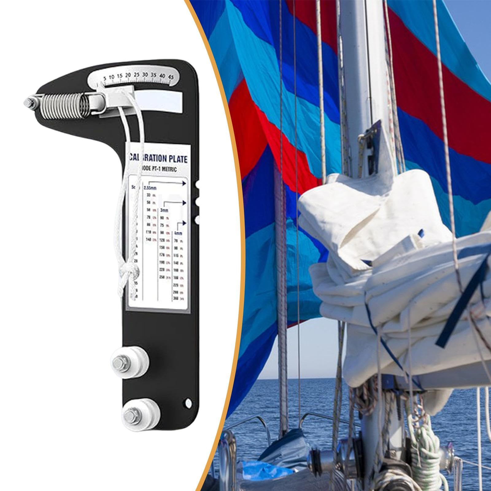 Sharplace Misuratore di Tensione per Sartiame di Barche a Vela, Preciso, Facile da Leggere, Professionale per Prestazioni Ottimali della Vela, Robusto Strumento
