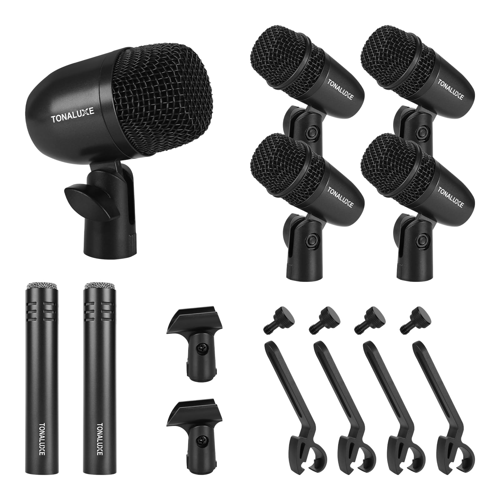 TONALUXE Drum Mic Kit, 7-Piece Wired Dynamic Drum