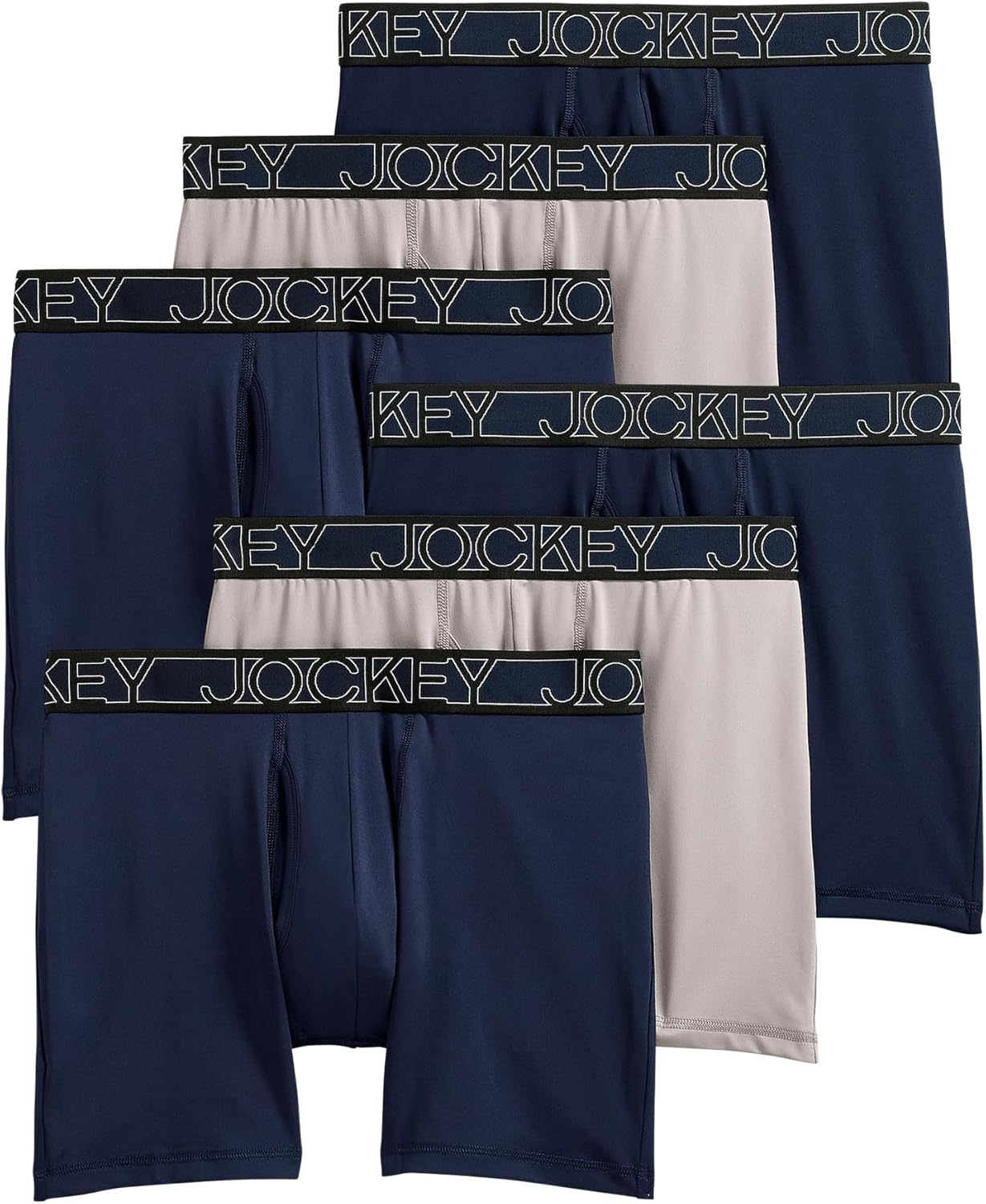 Jockey Men's Underwear Active Microfiber 5" Boxer Brief - 6 Pack
