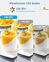 Vista 3 de Foco LED A19, bombillas E26 de 9 W (equivalente a 60 vatios/80 vatios), blanco suave de 3500 K, no regulable, base estándar de 800 lm