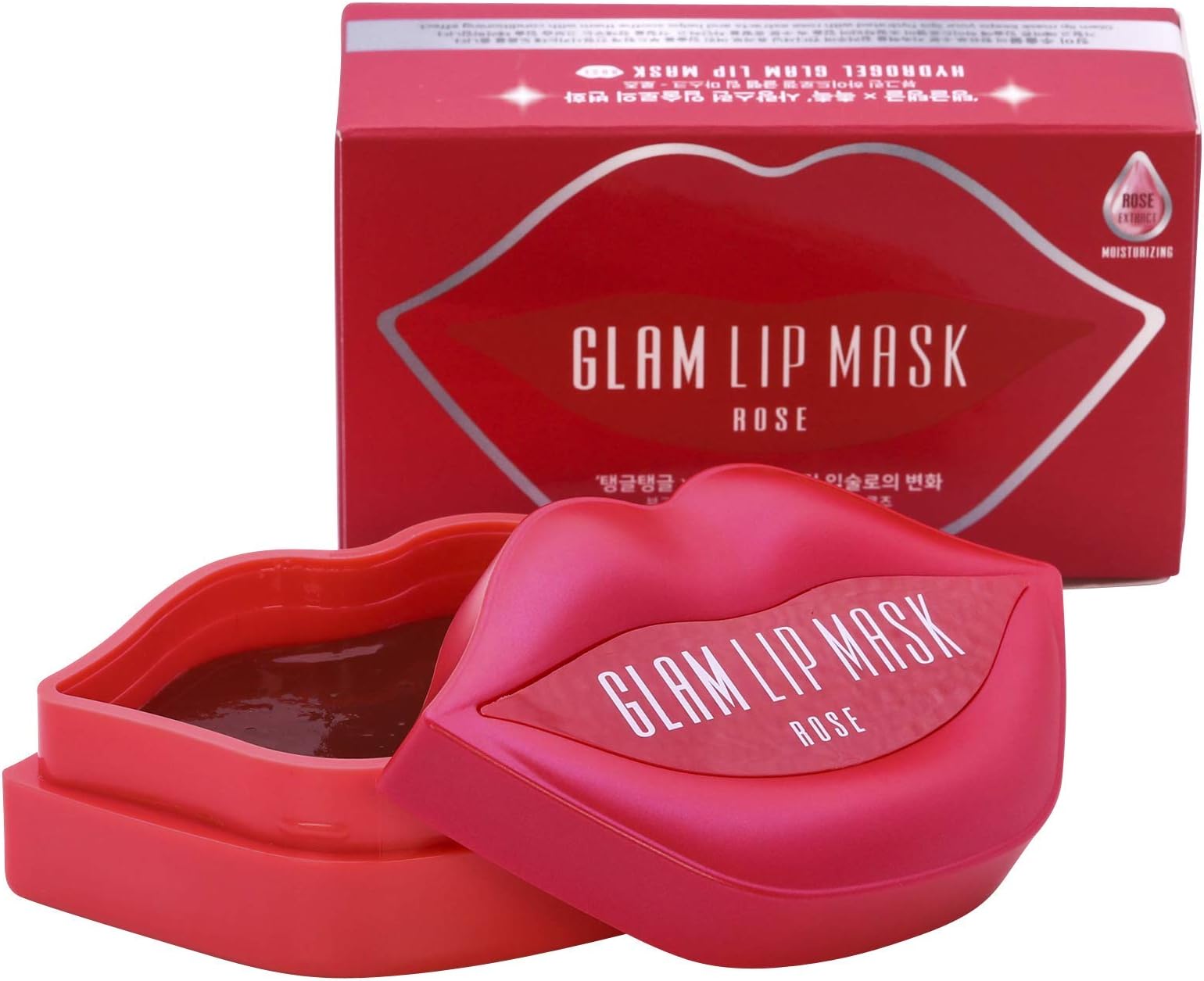HYDROGEL Glam Lip MASK Rose - 50g 20pcs/ Chubby and Plumping Lips/No Parabens/Fill Out The Fine Lines and Wrinkles Around The Mouth