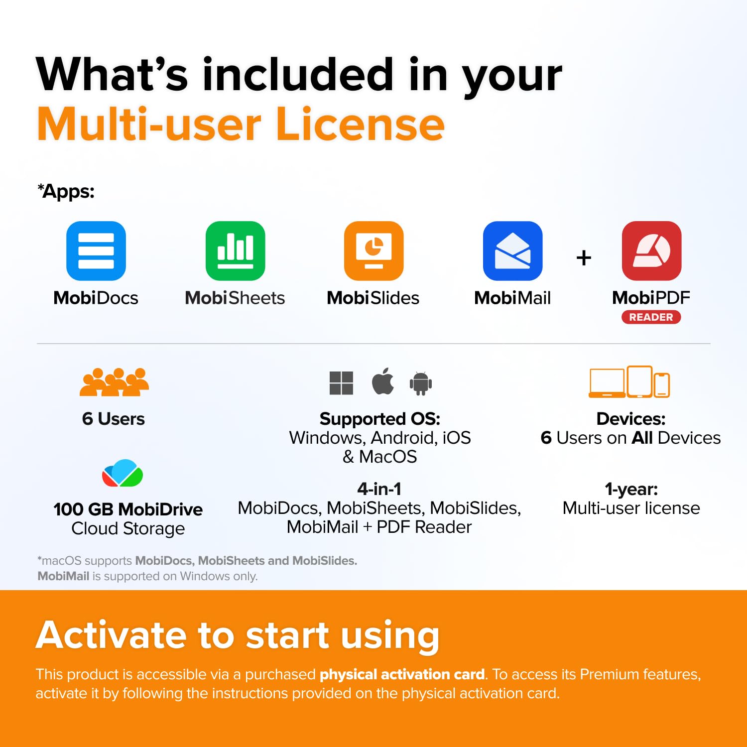 MobiOffice | Compatible with Microsoft Word, Excel, PowerPoint | Use on Desktop & Mobile Devices (Windows, Mac, Android & iOS) | Multiple Plans Available (Multi-user, Windows, MacOS)