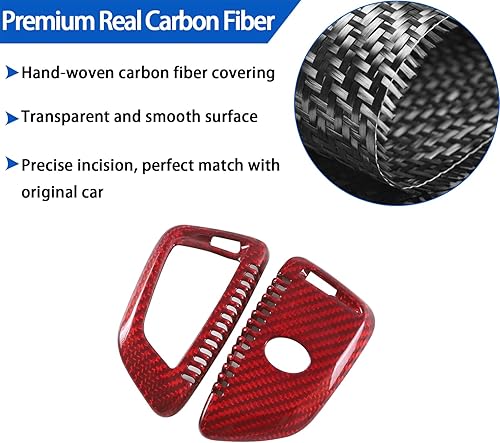 Miniatura 2 de Funda de fibra de carbono real para llavero compatible con Toyota Supra GR A90 A91 MK5 2019-2022, funda inteligente para llave remota, accesorios de