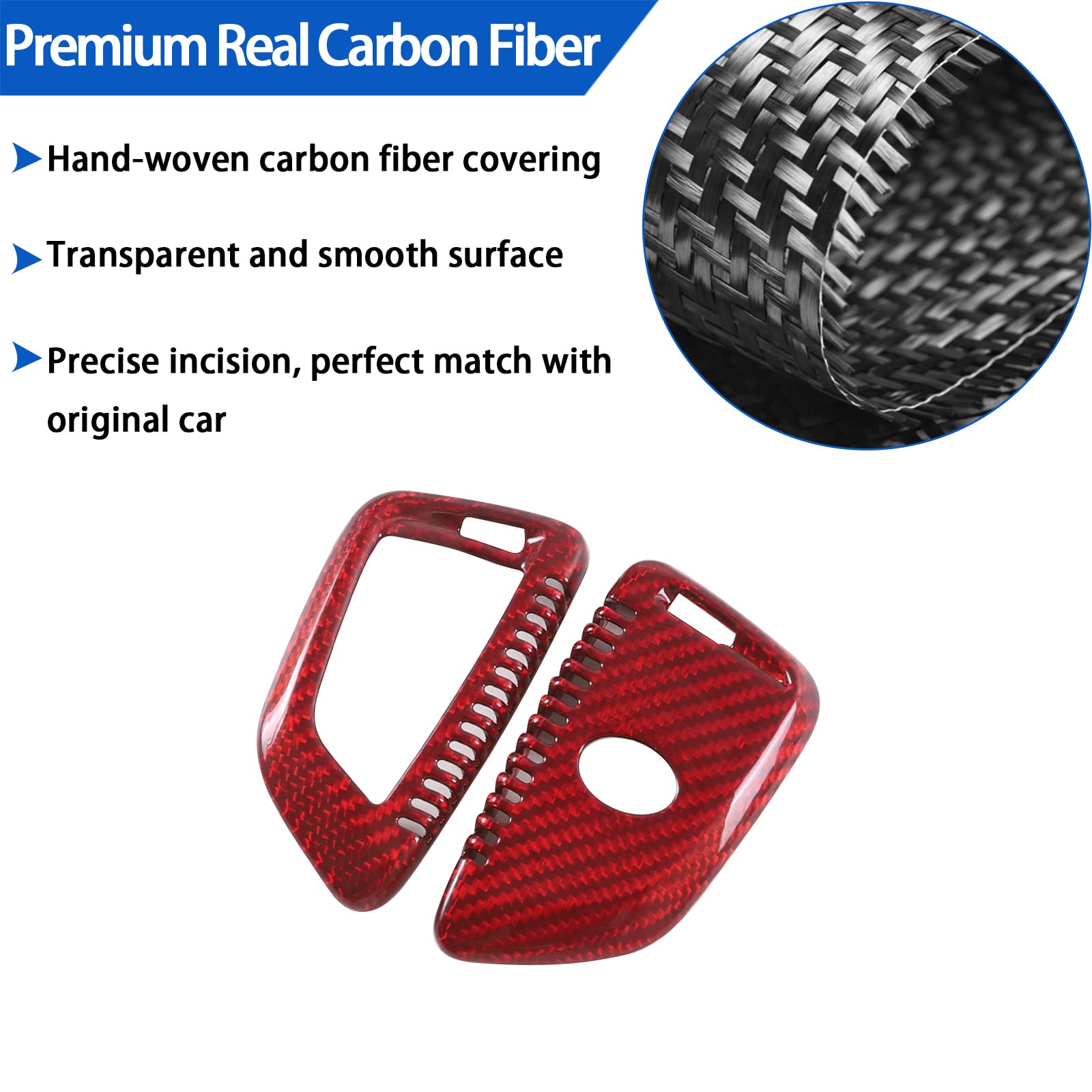 Real Carbon Fiber Key Fob Case Cover Compatible With Toyota Supra GR