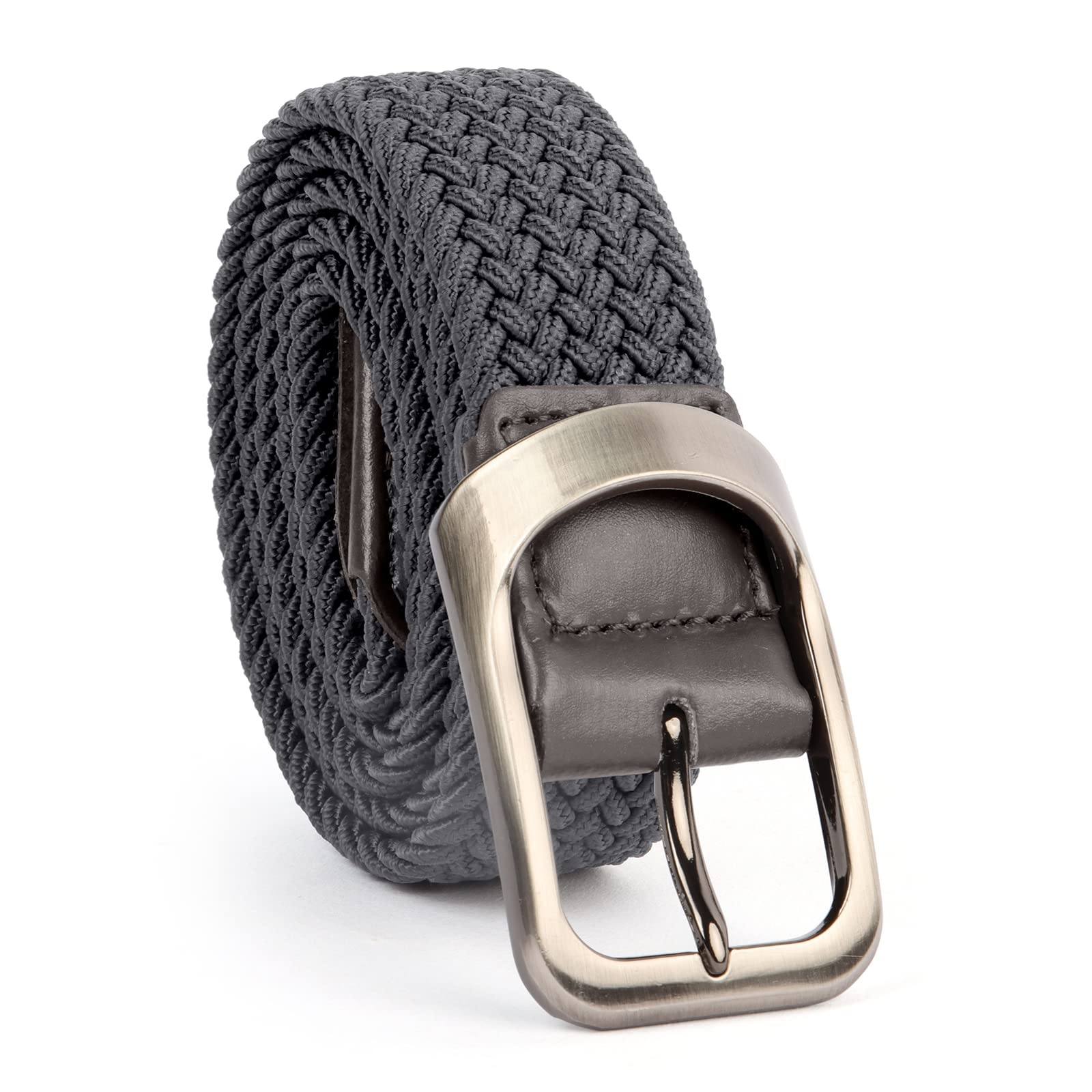 Elastic Belts for Men - Braided Woven Belts for Jeans, Shorts, Trousers - Casual
