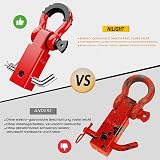 Nilight Shackle Hitch Receiver 2Inch 45000 LBs Breaking Strength 3/4" D Ring Shackle w/Trailer Hitch Pin Heavy Duty Solid Recovery Towing Kit for Trucks Jeeps Off Road,2 Years Warranty - 5