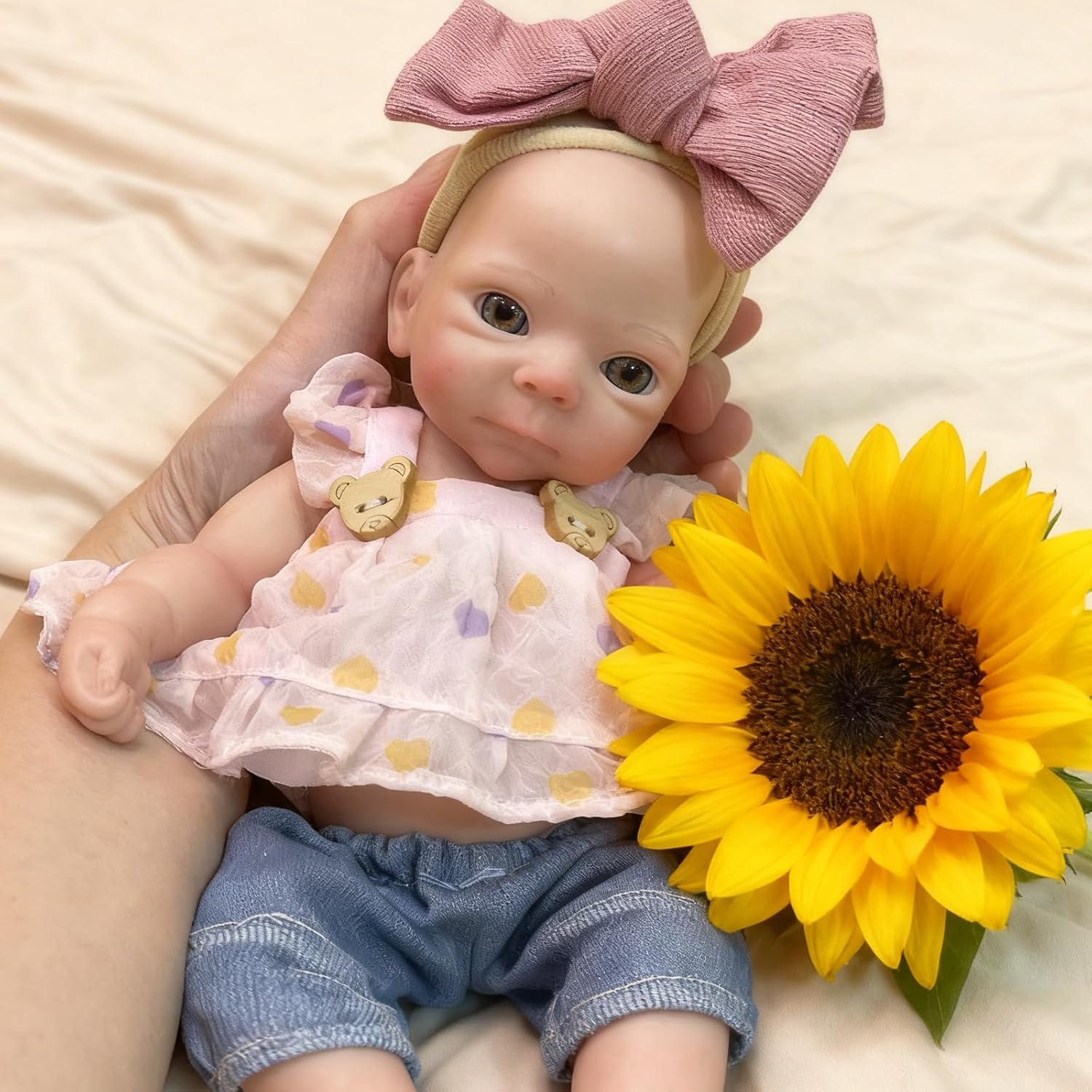 OtardDolls Reborn Baby Dolls, 10 Inch Full Silicone Real Looking Lifelike Doll Handmade Realistic Newborn Baby Doll with Toy Accessories for Kids