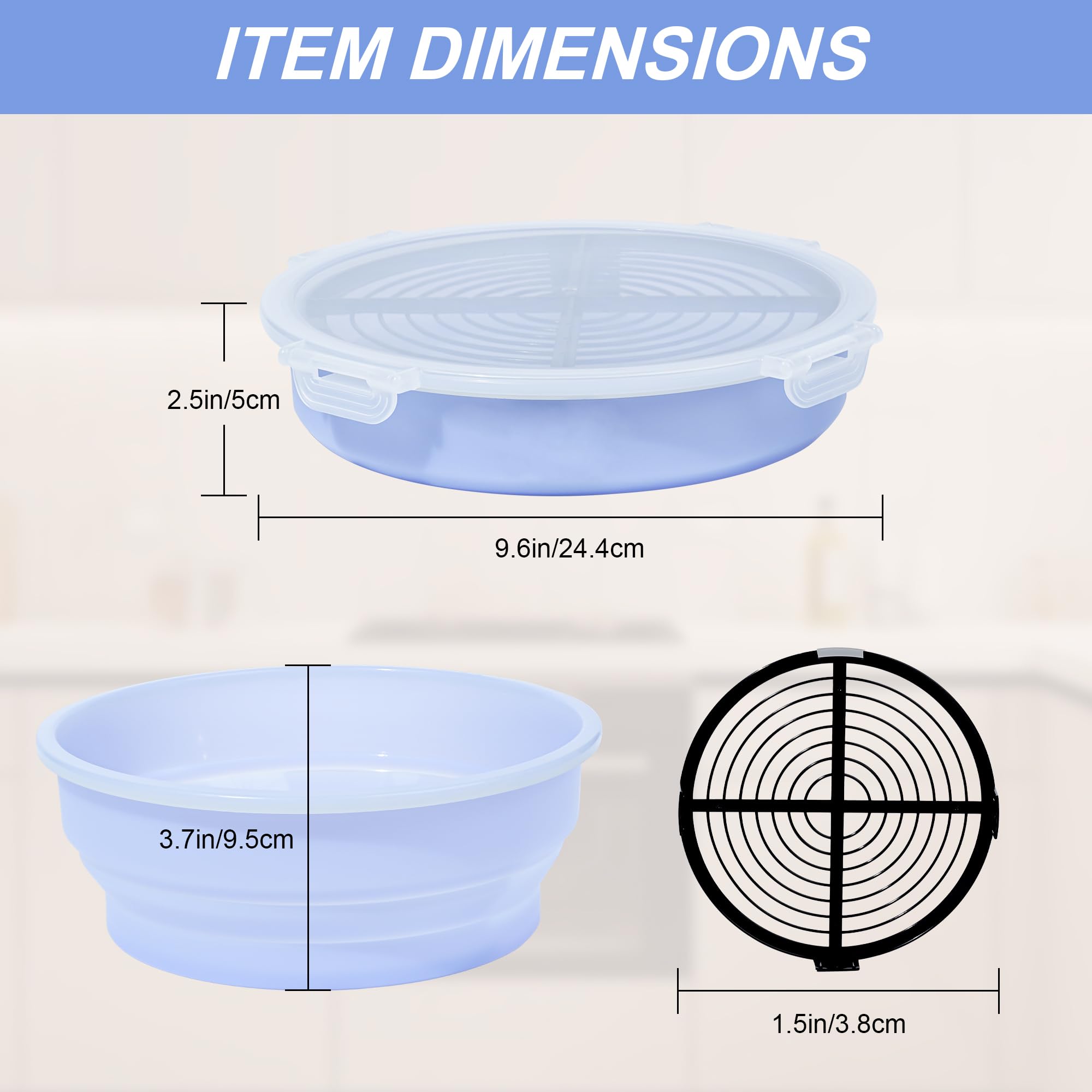 Collapsible Batter Bowl - Light Blue -2
