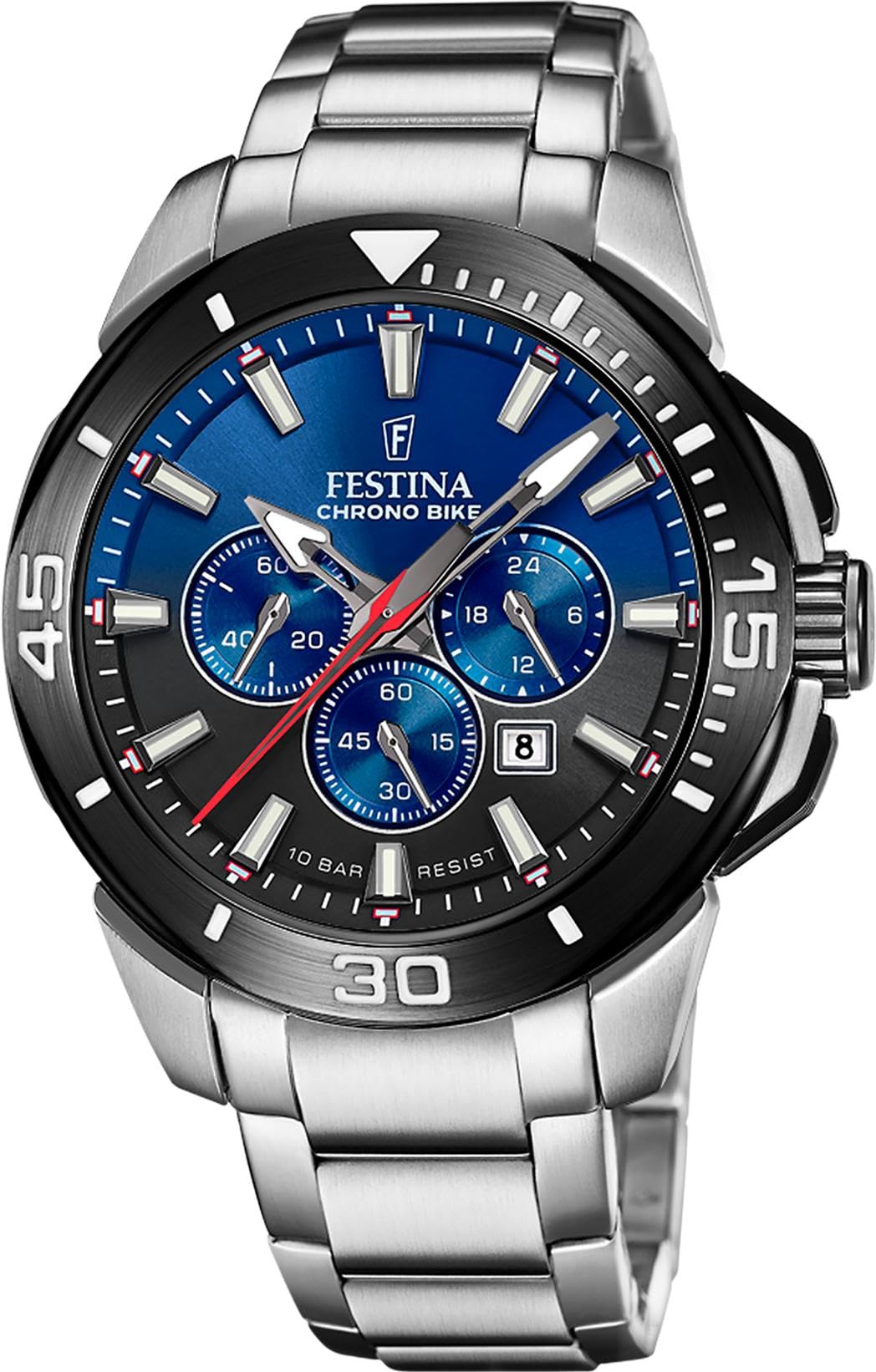 Festina Reloj Hombre Analógico de Acero Inoxidable 316l Plateado F20641/C