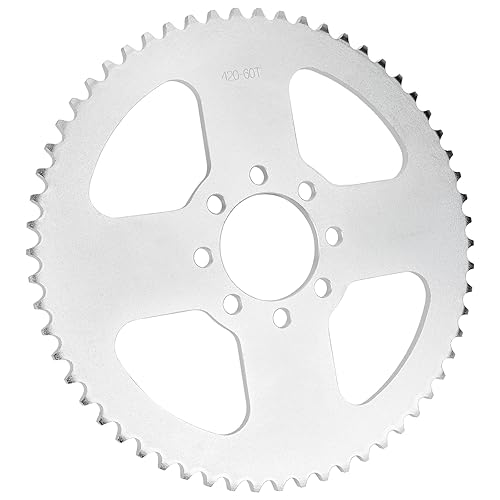 Miniatura 2 de YOXUFA Go Kart Sprocket 4041420 Piñón de cadena 60T con orificio de 2-18 pulgadas, 8 agujeros para Go Kart Cart Mini Bike Powersports piezas