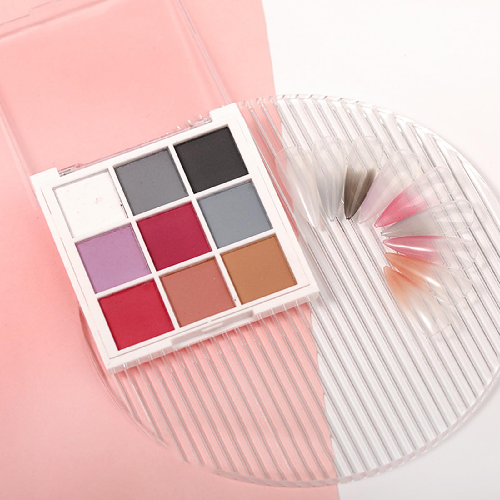 9-Color Gitter Pastel Chrome Nail Art Set - Image 2
