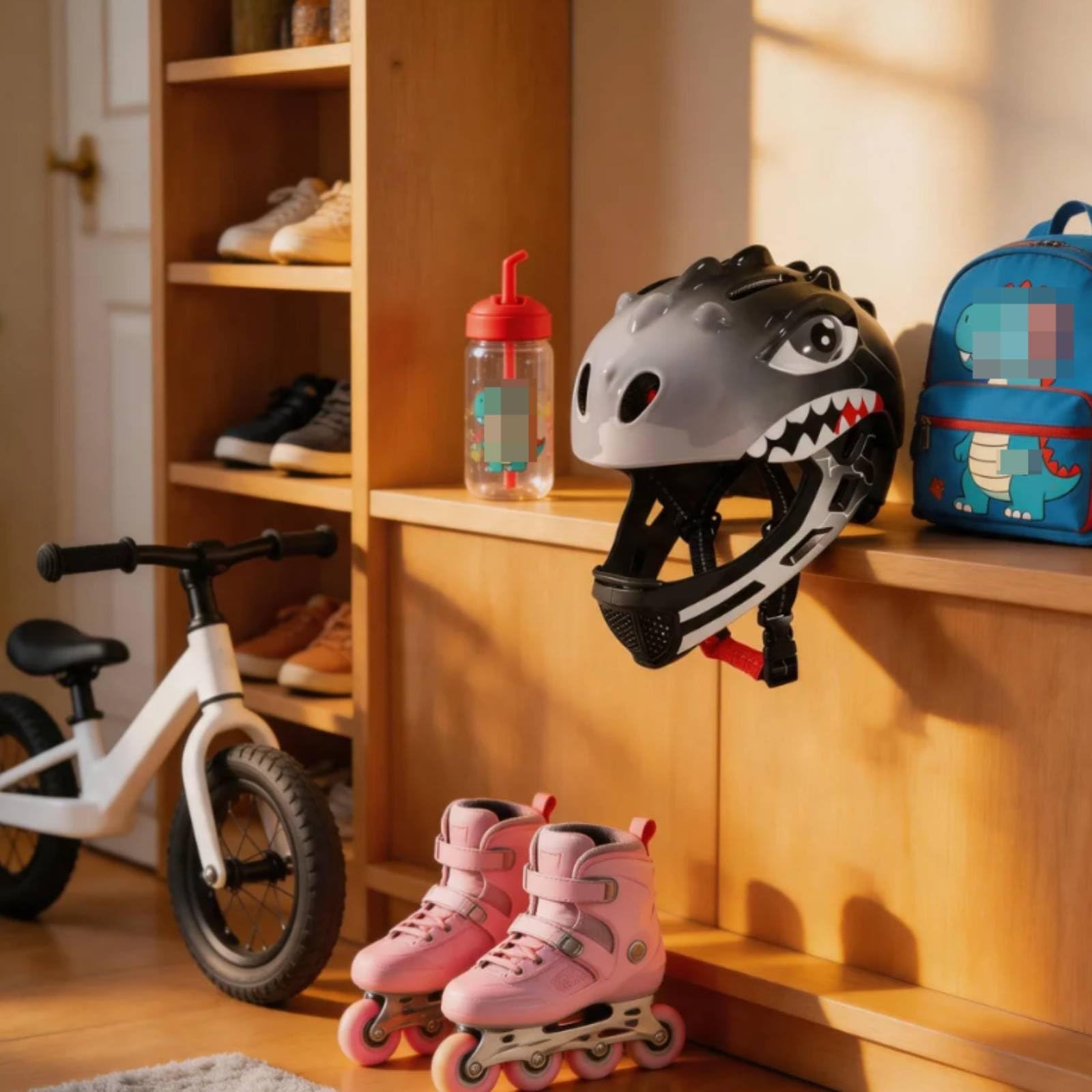 harayaa Casco Bambino Integrale Protezione Testa Casco Bicicletta Casco Sportivo Struttura Ventilata Materiale PC EVA Adatto a Ciclismo Pattinaggio Gioco