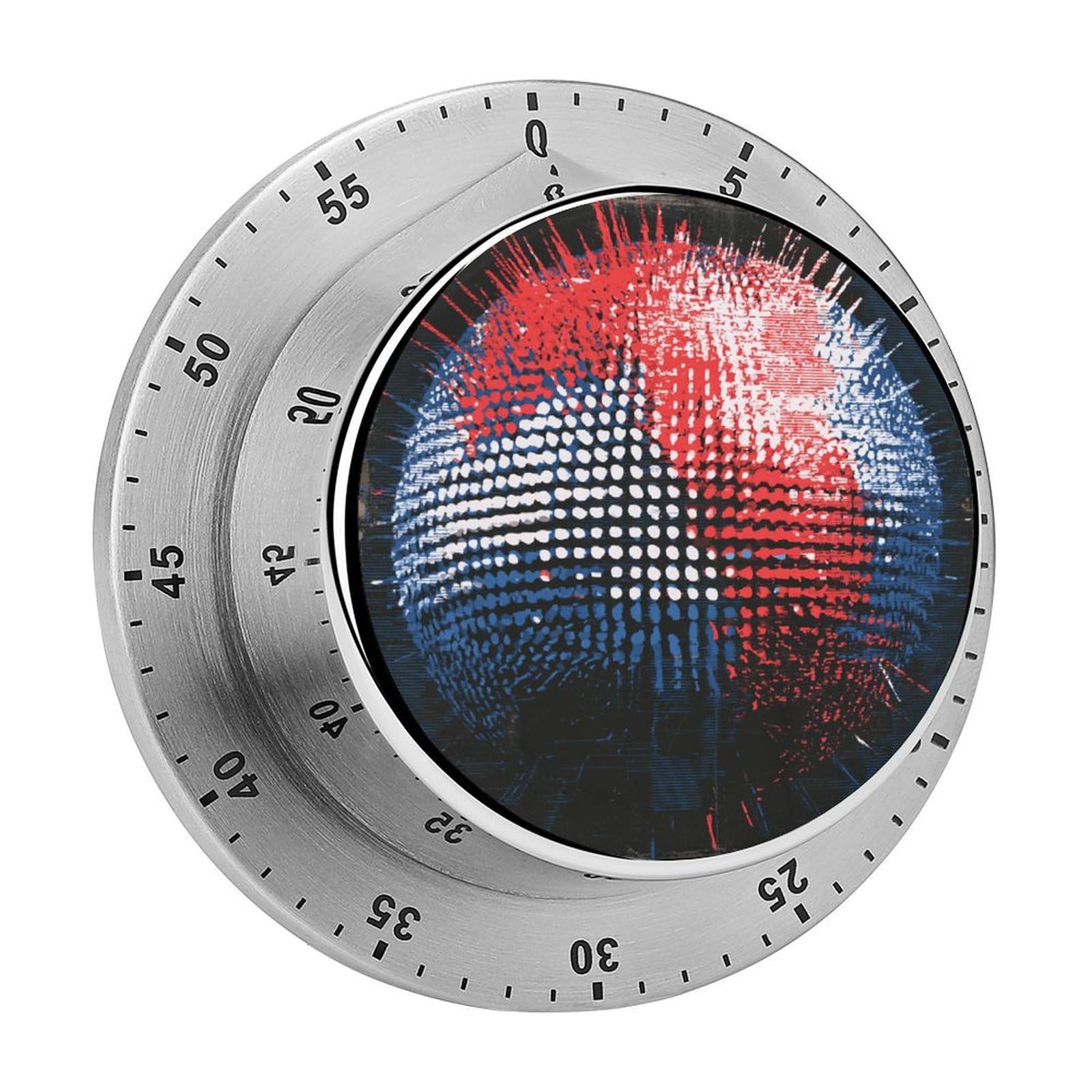 Disco Ball Stainless Steel Mechanical Kitchen Timer, Magnetic Back No Battery Loud Alarm…