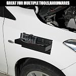 Mayouko 4PCS Set de plateau pour outils magnétiques, Stockage magnétique pour la boîte à outils, Accessoires pour la boite à outils pour atelier de fourgonnette, Garage, Boîte à outils 6",8",10",12" Plateau