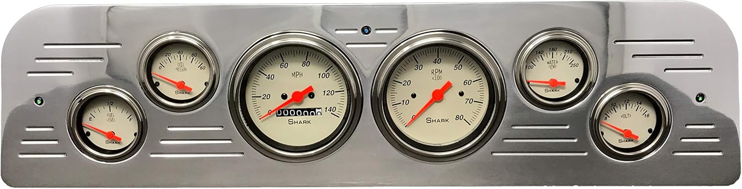 1961 GMC Truck 6 Gauge Dash Cluster Panel Set Mechanic