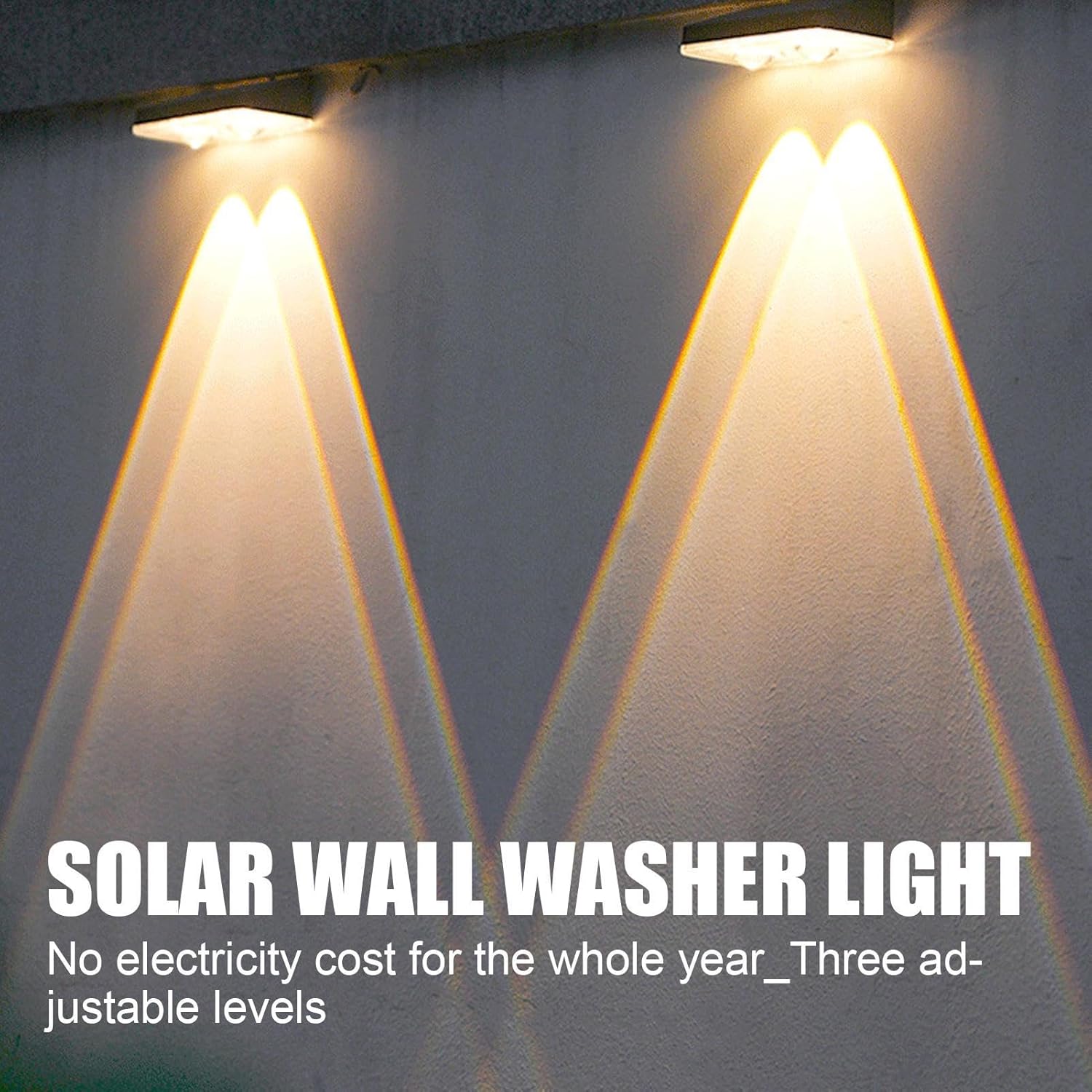 Solar Wall Landscape Light, Solar Light for Fence, Outdoor Wall Solar Lights, Backyard Solar Lights, Waterproof Outdoor Solar Lights for Fence, Deck, Patio, and Railing with LED Technology