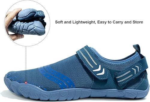 Miniatura 5 de Josaywin Zapatos de agua para hombre, de secado rápido, puntera ancha, calcetines ajustables para natación, playa, río, piscina, surf
