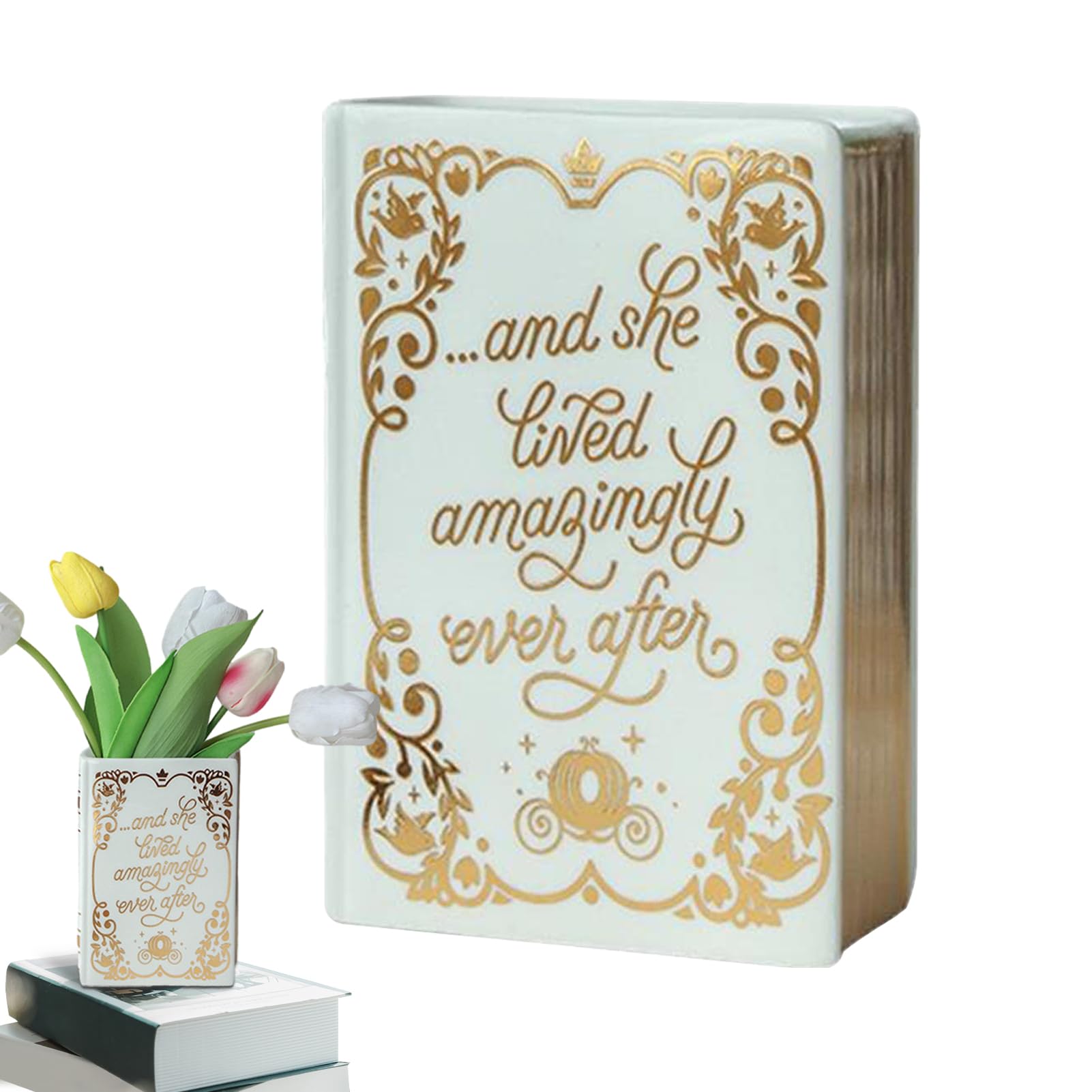 Vase en forme de livre en céramique pour la décoration de table de salon