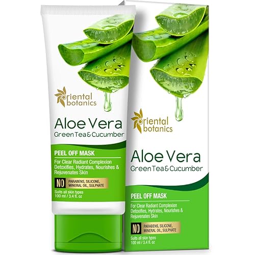 Aloe Vera, té verde y pepino, mascarilla Peel Off, 3.4 fl oz