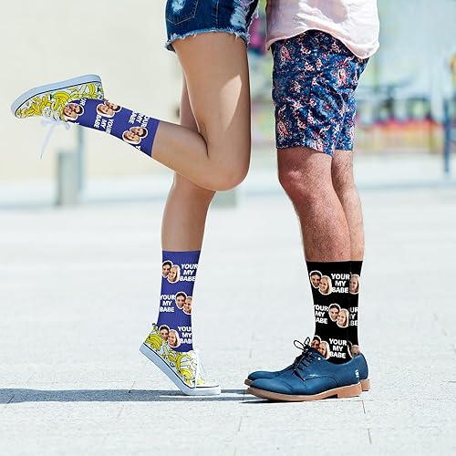 Miniatura 5 de Jecivila Calcetines personalizados con foto, calcetines divertidos personalizados, imprime tu imagen, regalos divertidos personalizados para hombres