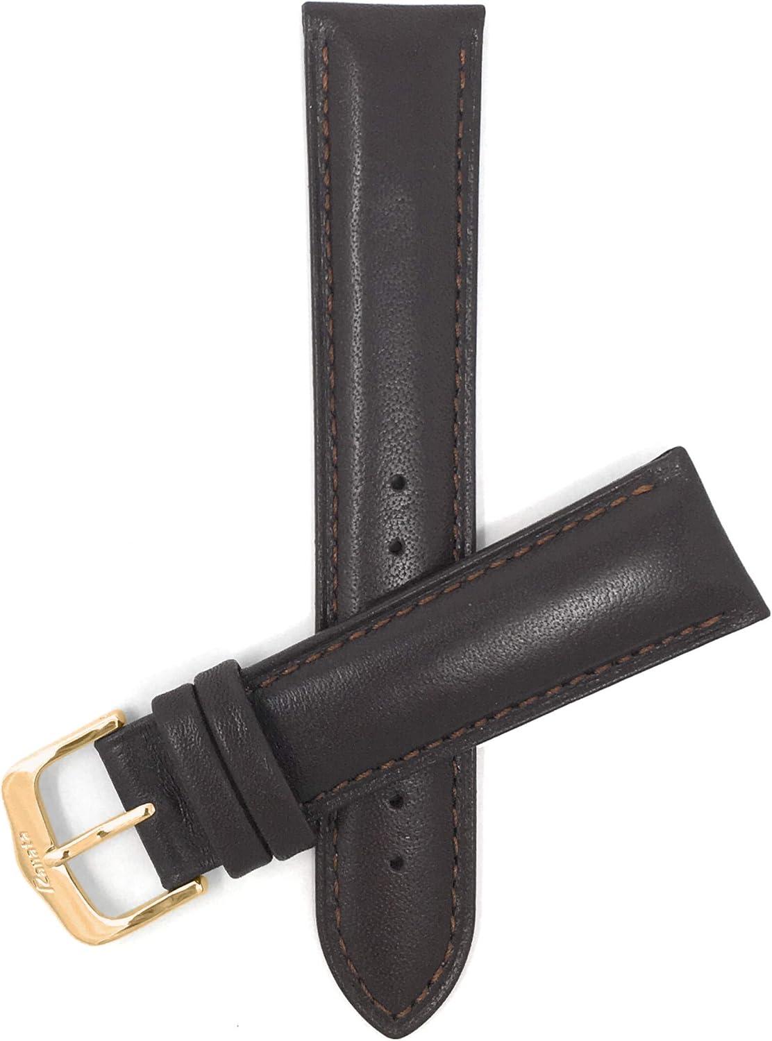 Bandini Italian Leather Watch Band Strap - Black - Padded - Mat Finish - 2 Colors - 12mm, 14mm, 16mm, 18mm, 20mm, 22mm