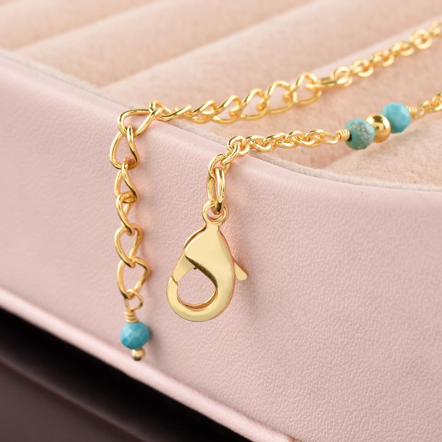 InfinityGemsArt Anklet Dainty Boho Summer Beach Jewelry for Girls Gold Bead Chain Charm Ankle Bracelets for Women 9+1.5 inch Gifts For Her - Image 5