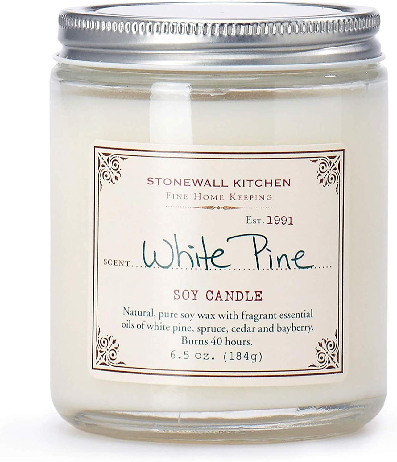 Amazon.com: Stonewall Kitchen White Pine Soy Candle, 6.5 Ounce : Home ...