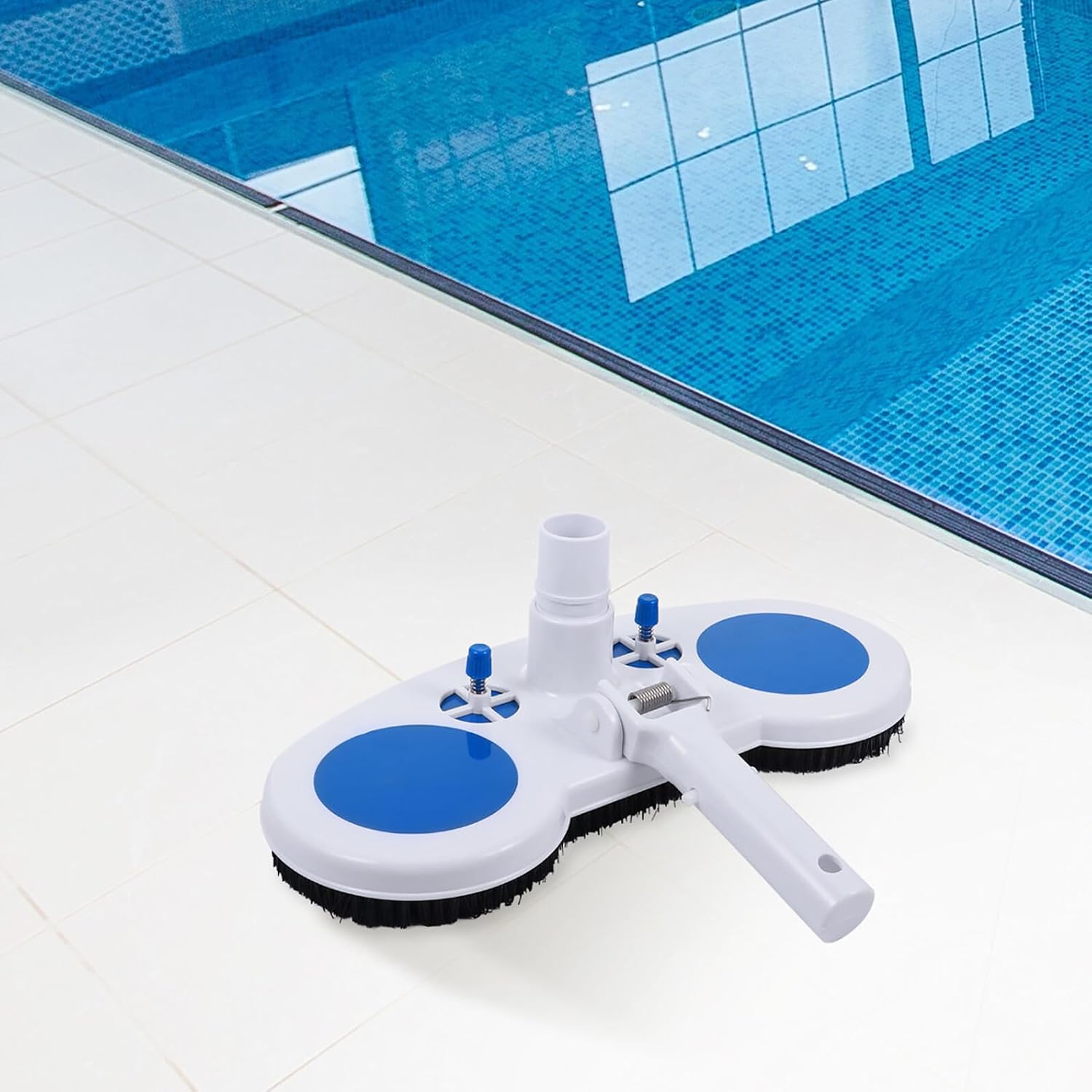 Abaodam 13-inch Plastic Pool Vacuum Head with Brush for Swimming Pool Cleaning Supplies Sturdy Suction Tool for Inground Above Ground
