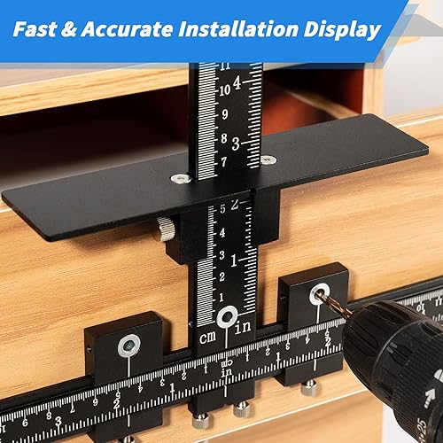 Miniatura 3 de Juego de herramientas de plantilla de 14 piezas, herramientas de plantilla de manija de gabinete de aleación de aluminio, herramienta de plantilla