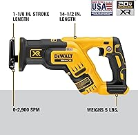 Vista 2 de DEWALT DCS367B 20V Max XR Sierra de sable compacta sin escobillas, (sólo herramienta)