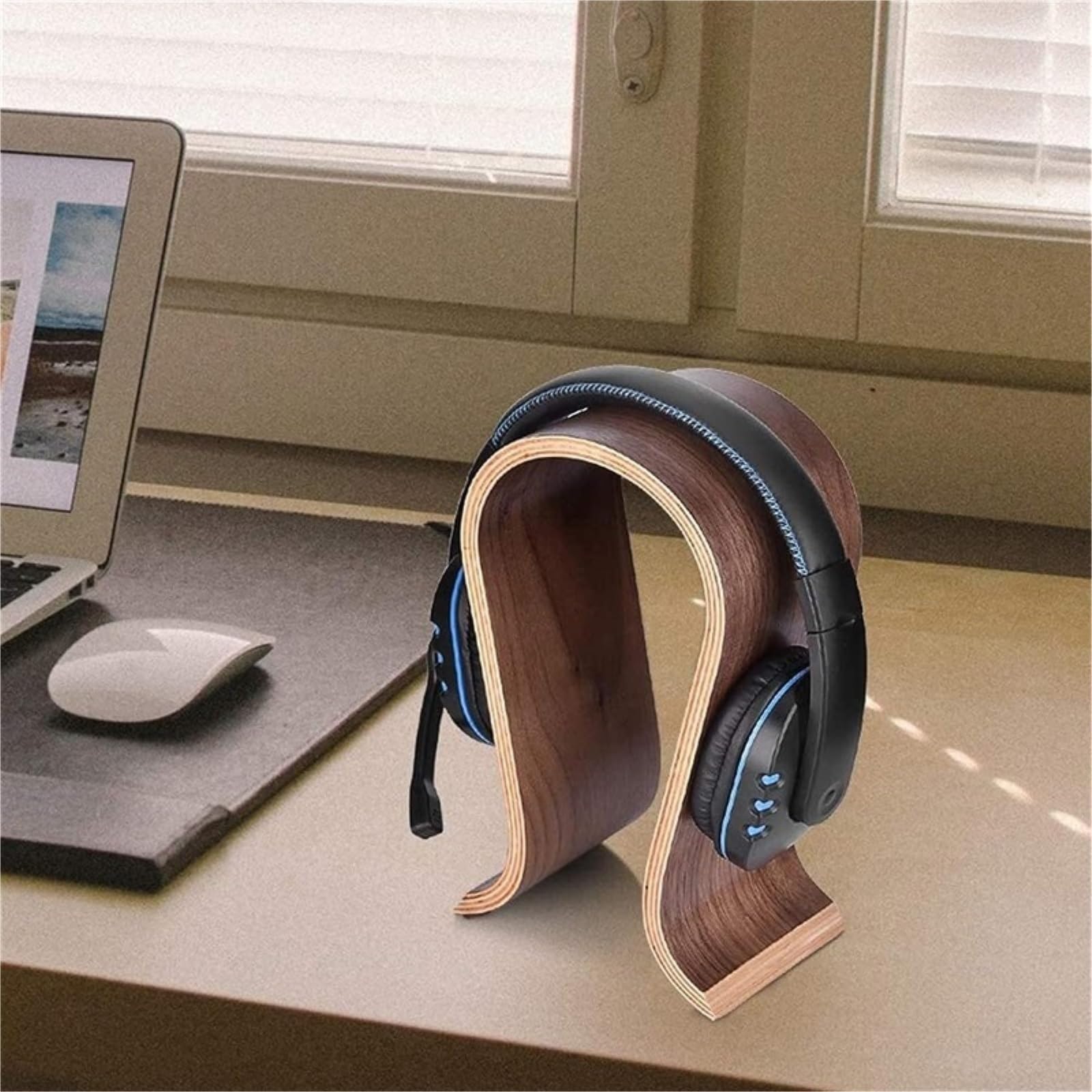 Supporto Per Cuffie Porta Cuffie Supporto Per Cuffie In Noce Compatibile Con Quasi Tutte Le On-Ear Per Da Gioco Per PC Organizzare